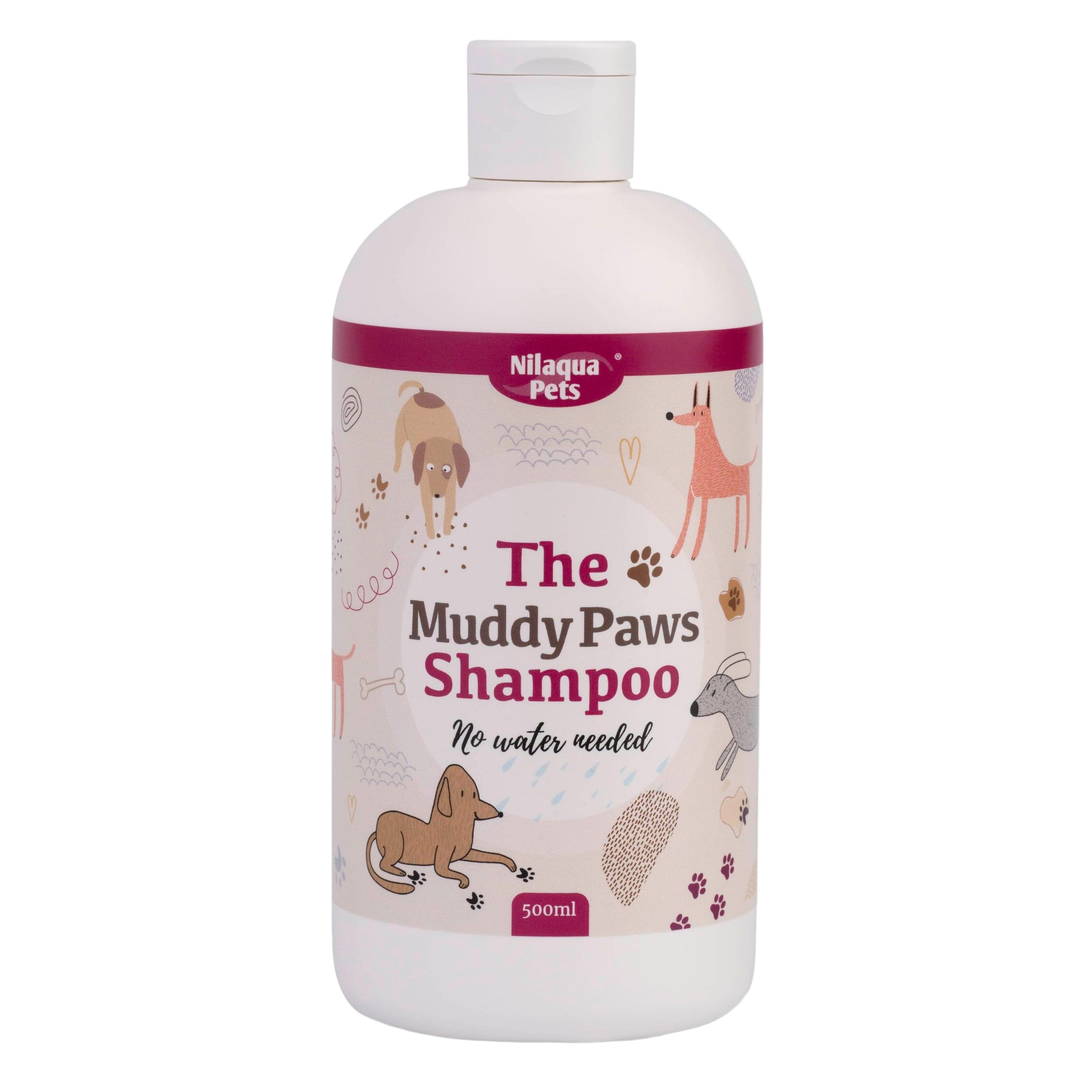 Nilaqua Pets Muddy Paws Shampoo Outdoor Action 500ml- front packaging