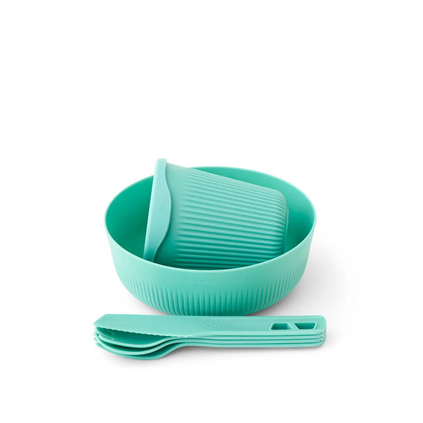 Sea to Summit Passage Dinnerware Set- 6 Piece Outdoor Action Aqua Sea- Product Overview