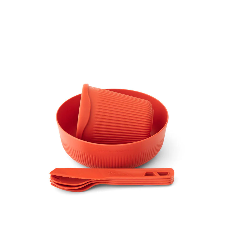 Sea to Summit Passage Dinnerware Set- 6 Piece Outdoor Action Spicy Orange- Product Overview