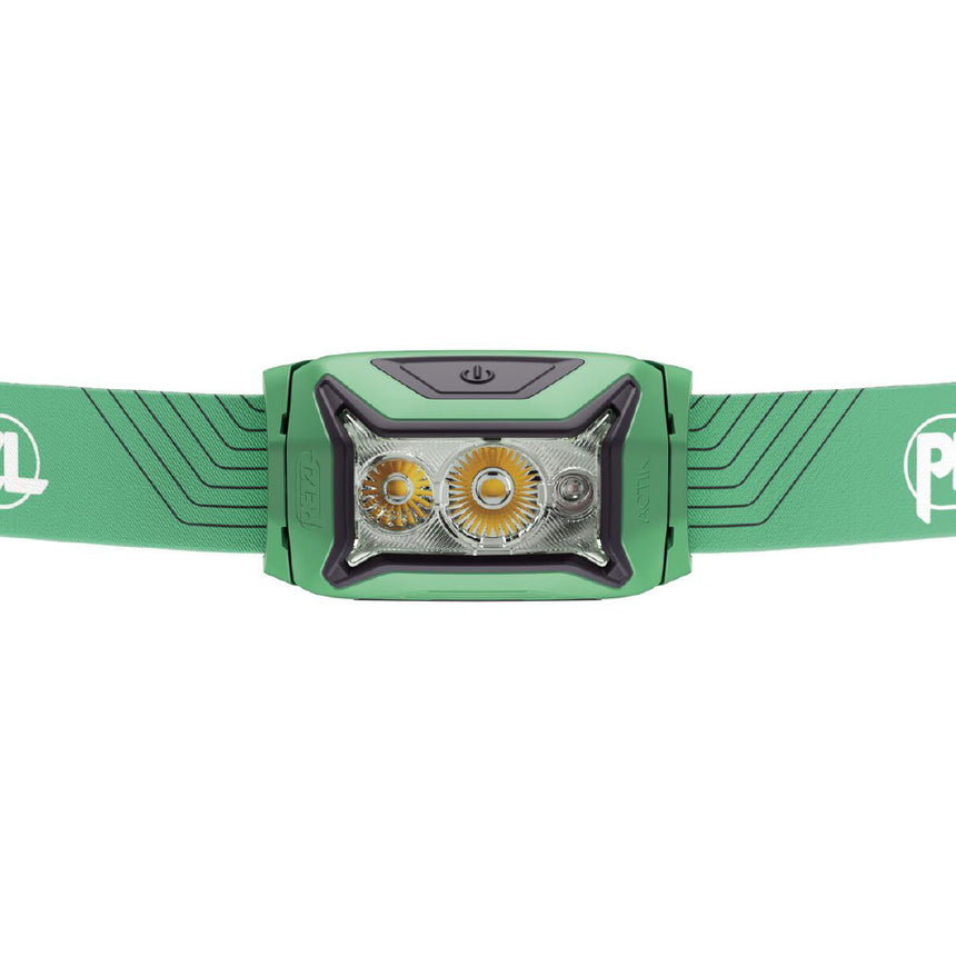 Petzl Actik 450 Headlamp Green - Front View Close Up