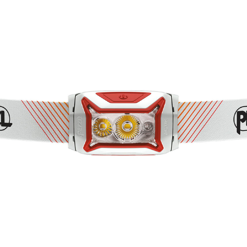 Petzl Actik Core 600 Headlamp Red - Front Close Up View