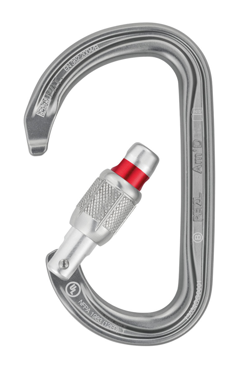 Petzl Am’D Aluminium Carabiner Screw-Lock - Unlocked