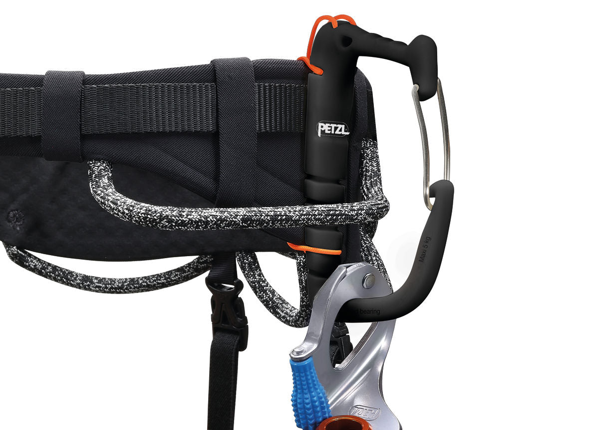 Petzl Aquila Harness Black - Side Strap Close Up With Carabiner