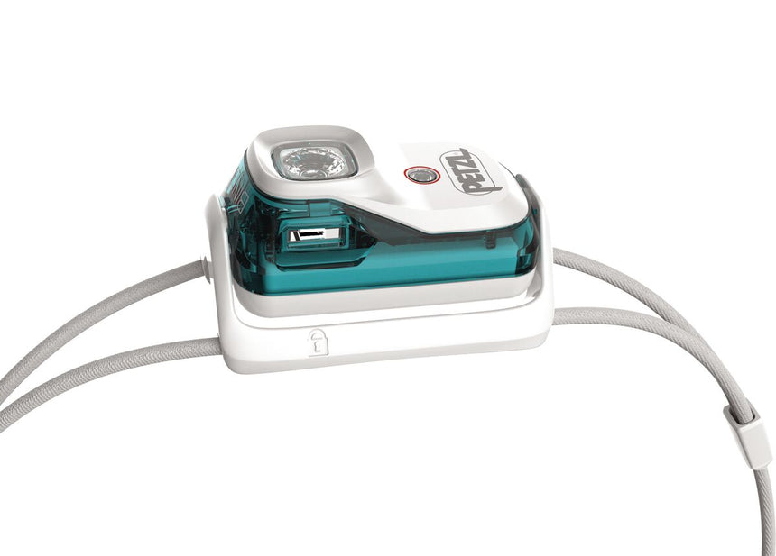 Petzl Bindi® Rechargeable Headlamp Blue - Lamp Rechargeable Port