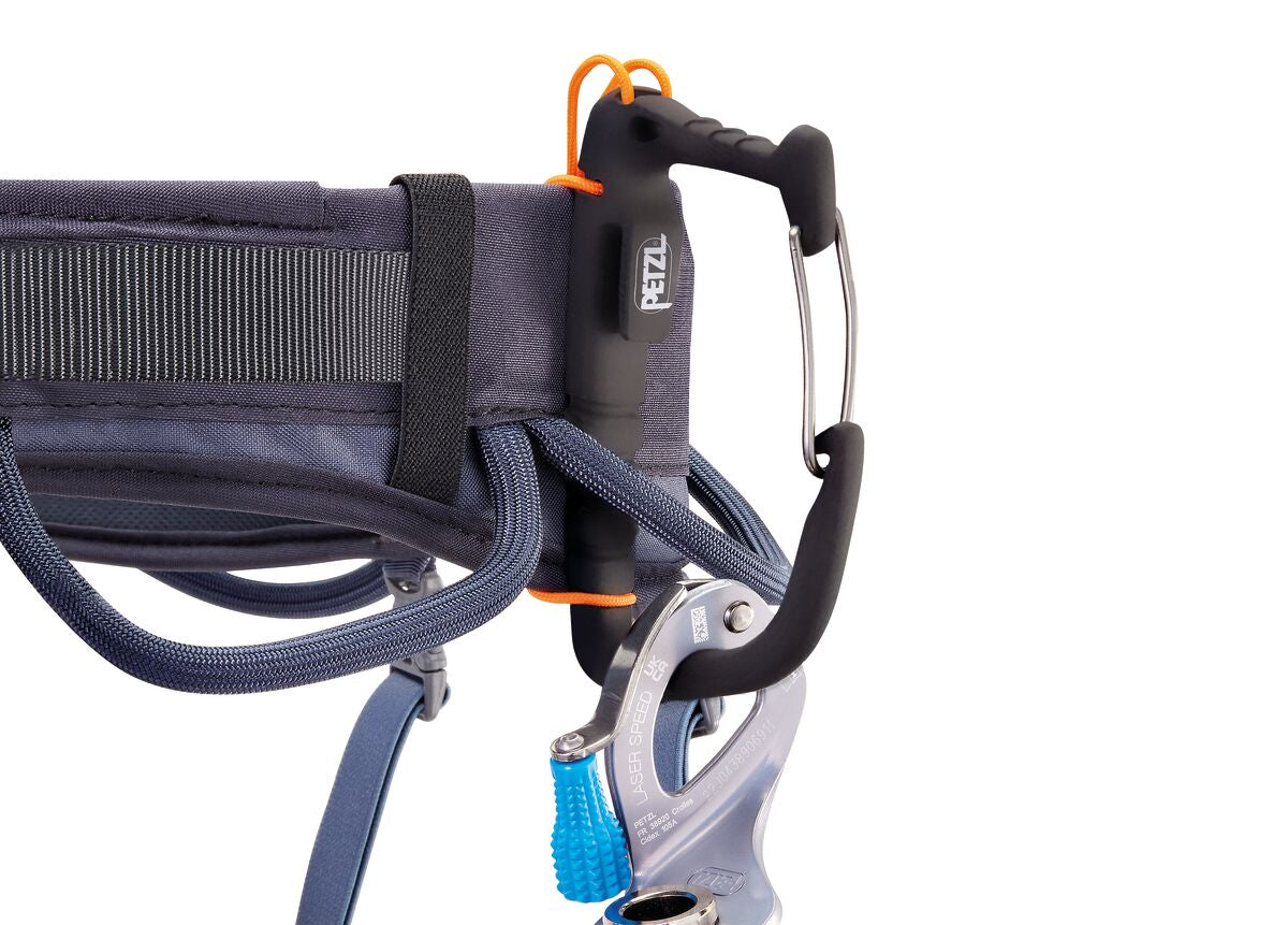 Petzl Corax LT Harness Dark Gray - Side Waist Straps With Carabiner