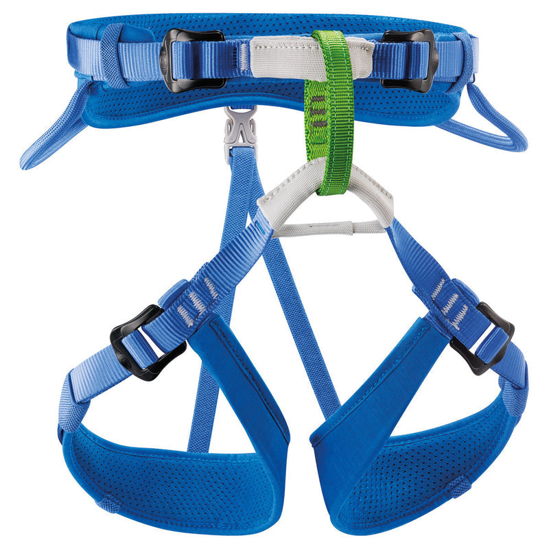 Petzl Macchu Kids Harness Blue - Front View