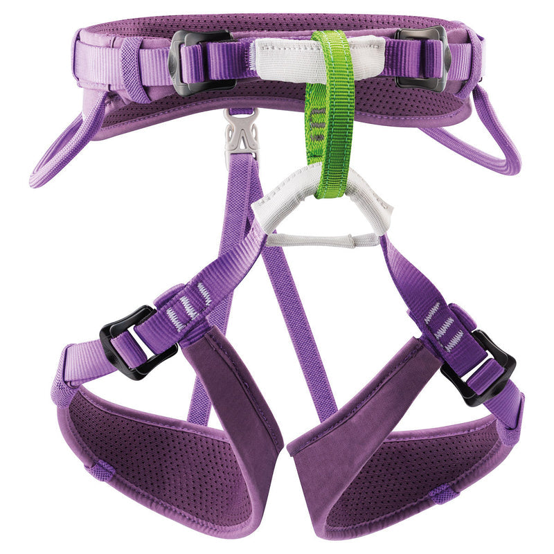 Petzl Macchu Kids Harness Violet - Front View