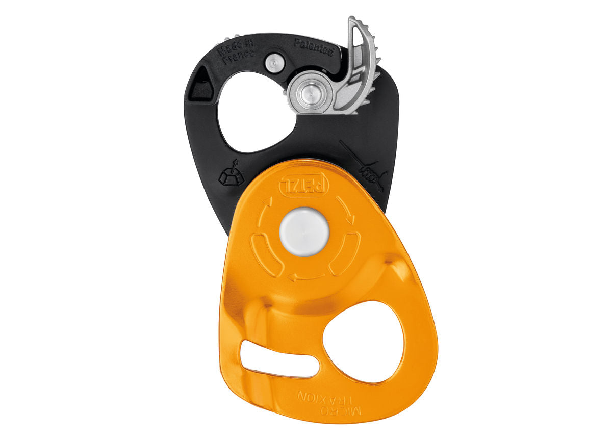 Petzl Micro Traxion Pulley - Back Folded Over to Extend