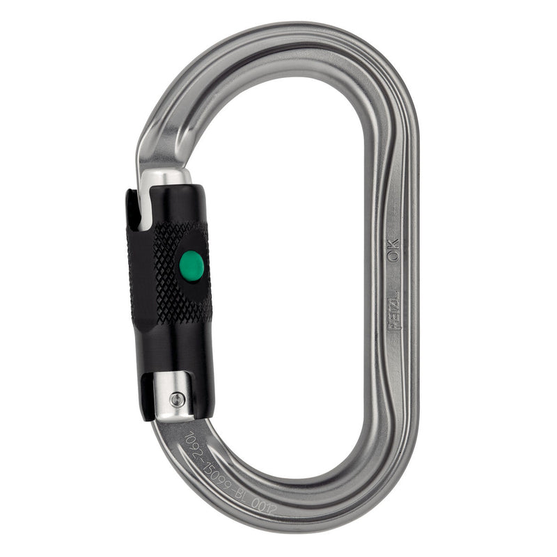 Petzl Ok Carabiner Ball-Lock Grey - Front Locked