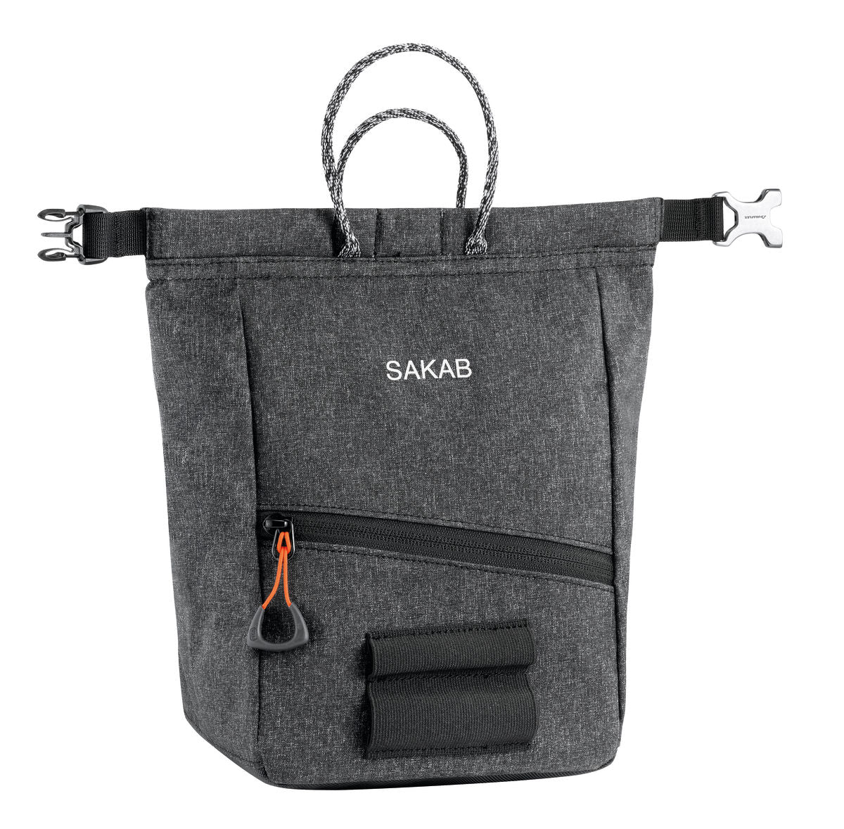 Petzl Sakab Chalk Bag Outdoor Action Grey - Back View
