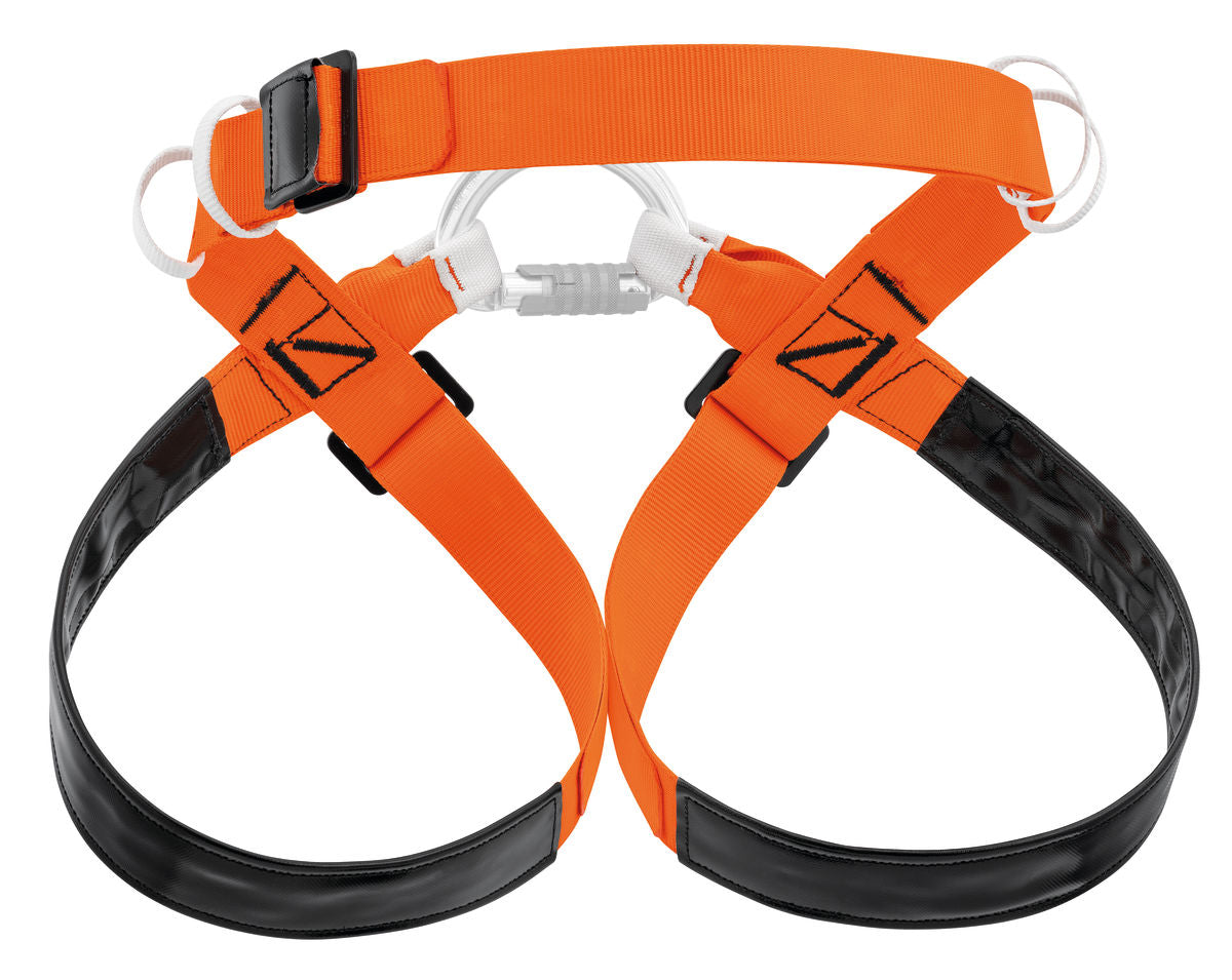 Petzl Superavanti Caving Harness Orange/Black - Back View