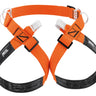 Petzl Superavanti Caving Harness Orange/Black - Front View