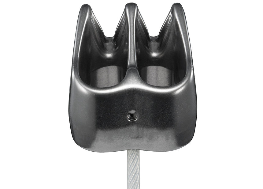 Petzl Verso Belay-Rappel Device Grey - V-shaped grooves ensure precise braking control