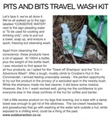 Pits & BitsPits & Bits® Travel Wash KitOutdoor Action