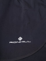 Ronhill Women's Tech 4.5" Twin Short Outdoor Action All Black- Brand Logo