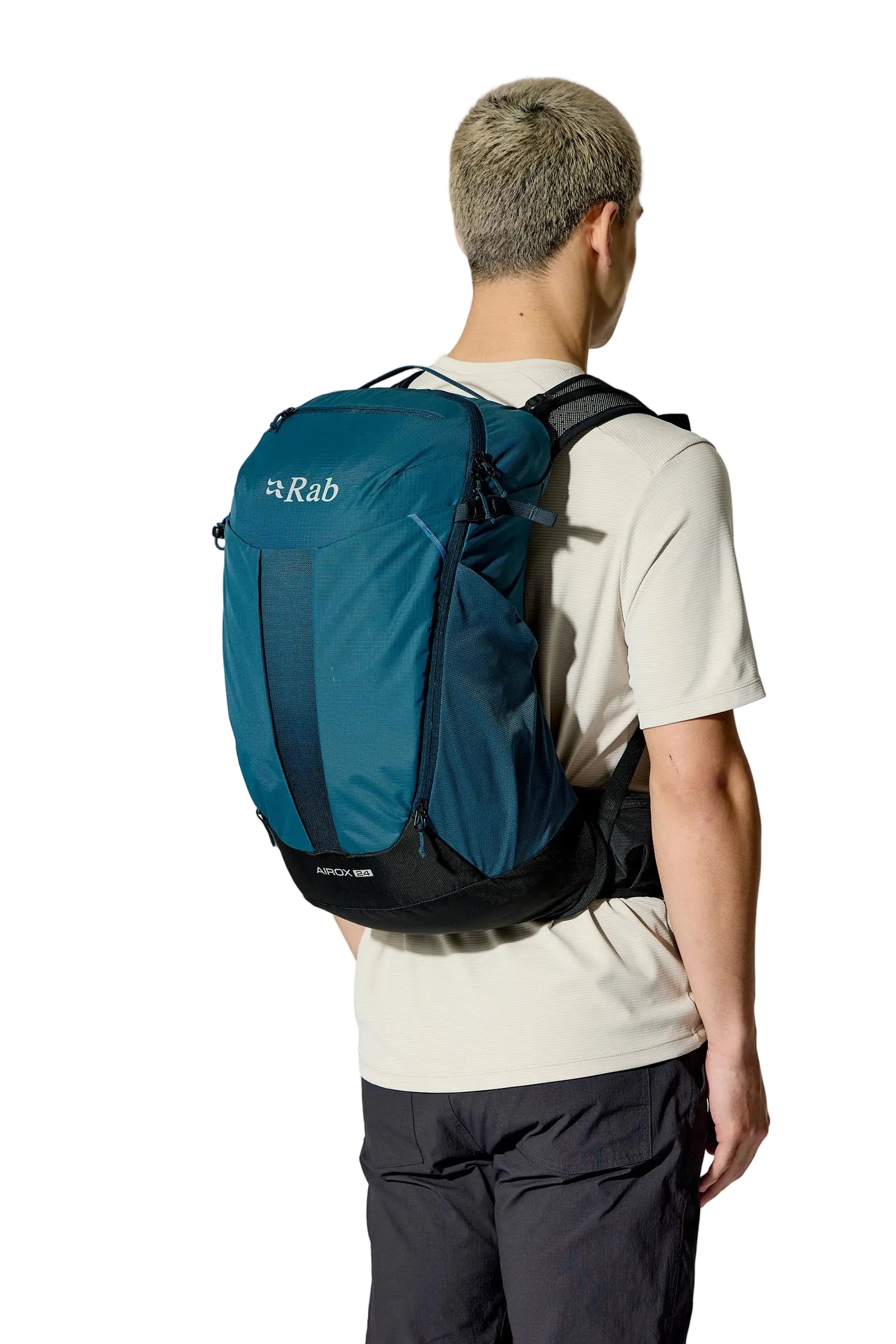 Rab Airox 24L Day Pack in Tempest Blue - Chest Pocket Detail
