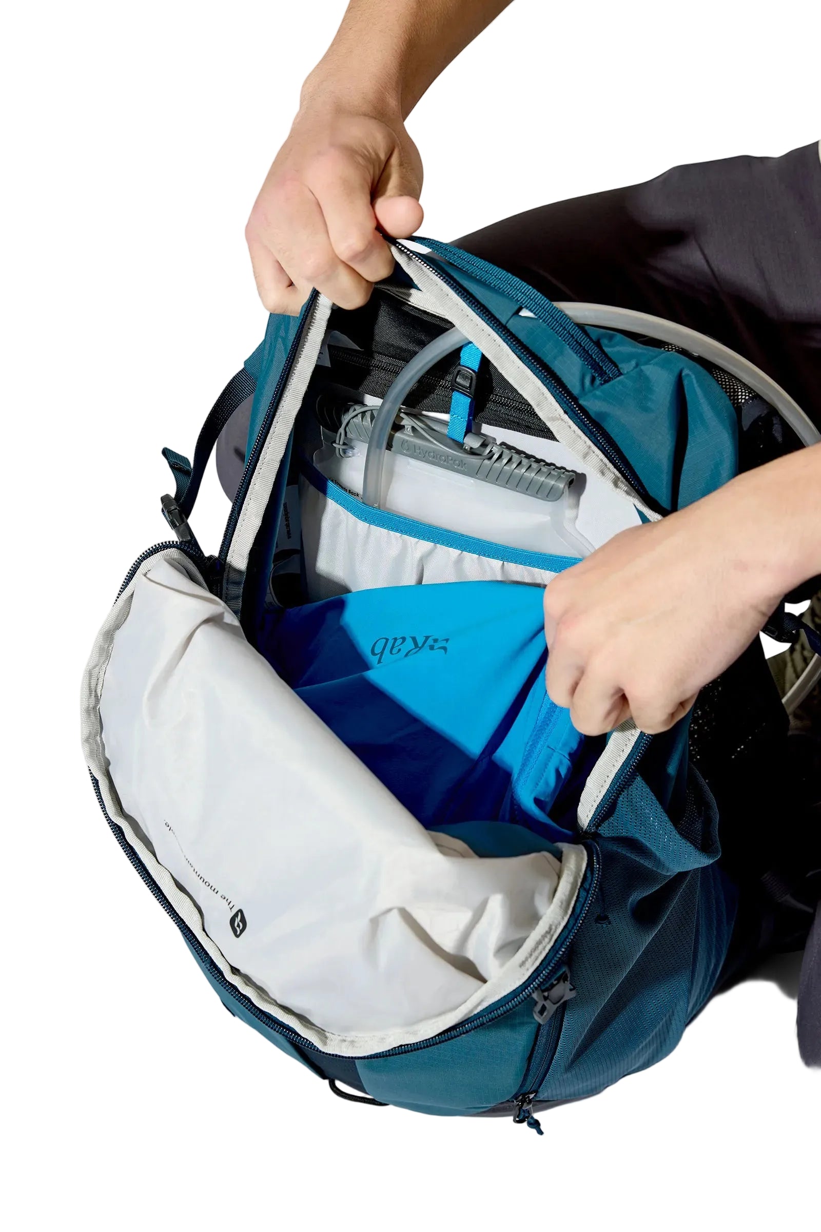 Rab Airox 24L Day Pack in Tempest Blue - On Model Back View Alt 2