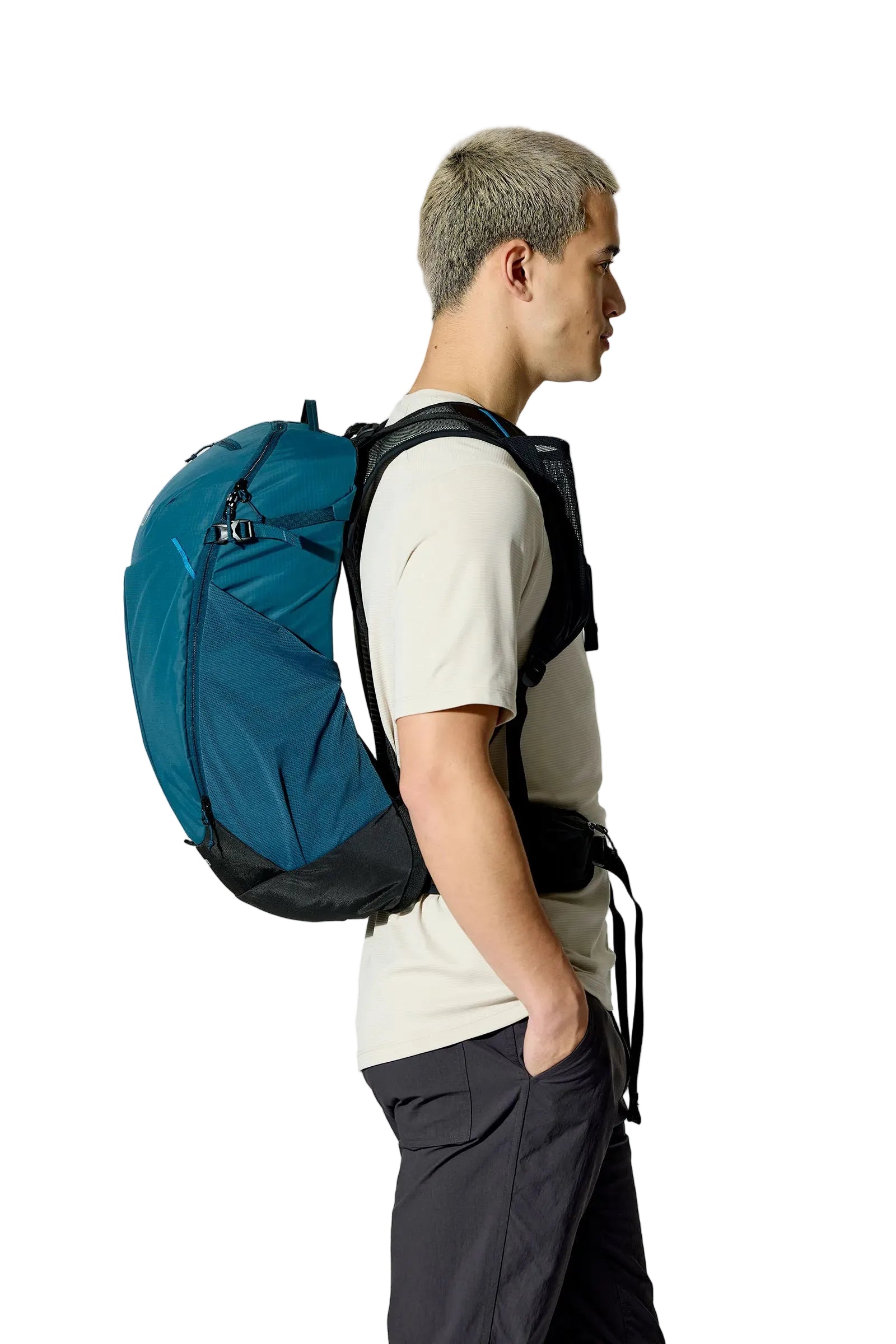 Rab Airox 24L Day Pack in Tempest Blue - On Model Side View Alt 2