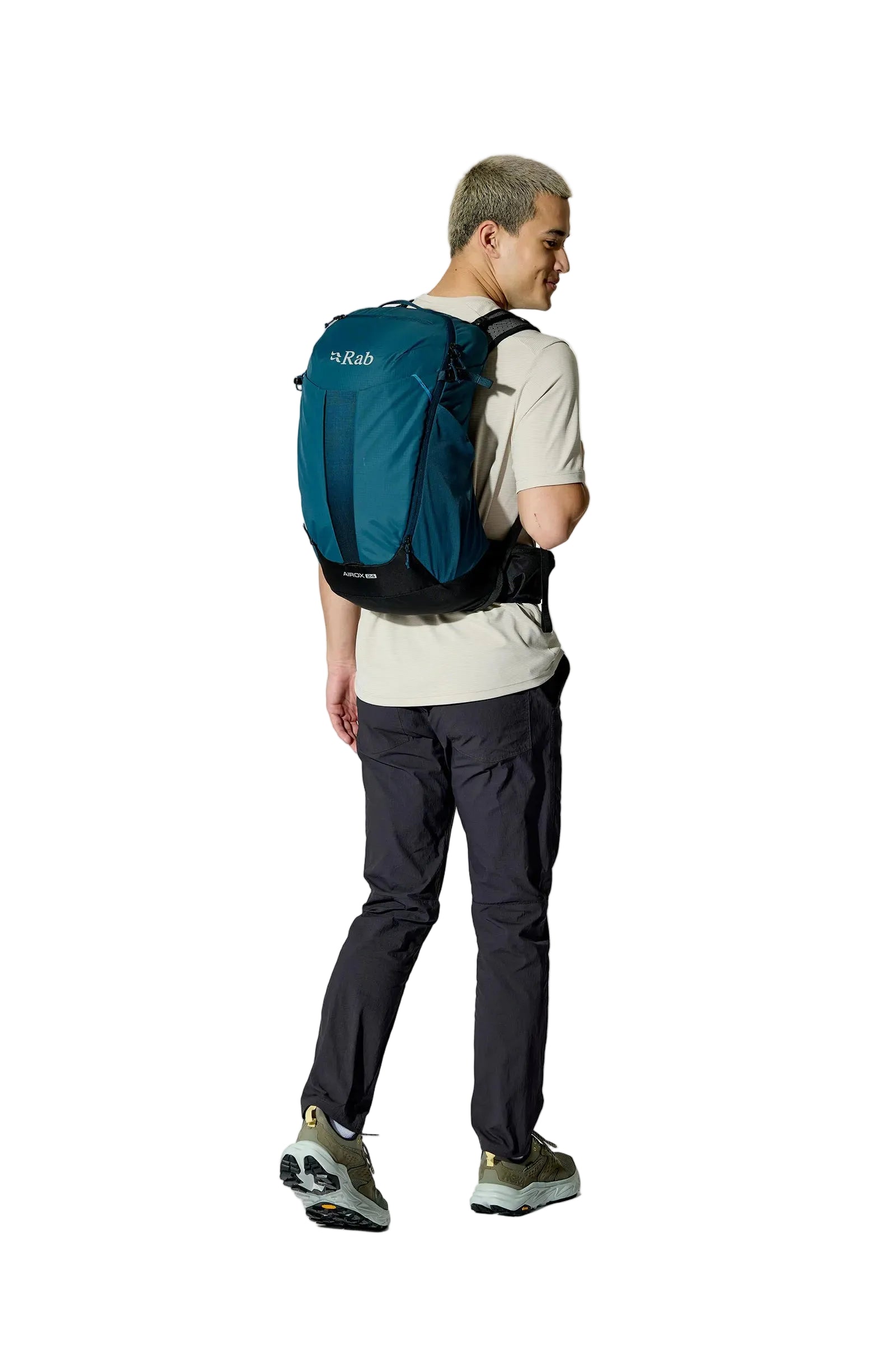 Rab Airox 24L Day Pack in Tempest Blue - On Model Side View Alt 6