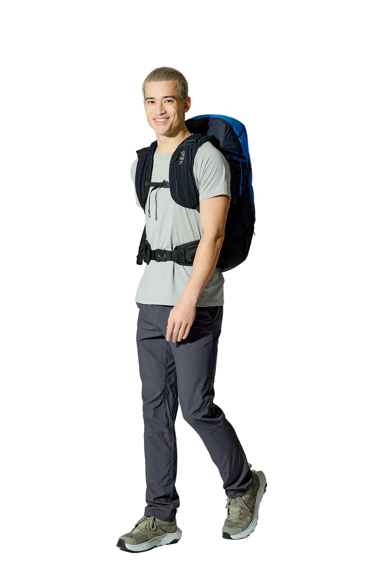 Rab Airox 30 Day Pack in Maya Blue/Black - Side Pocket Detail 2