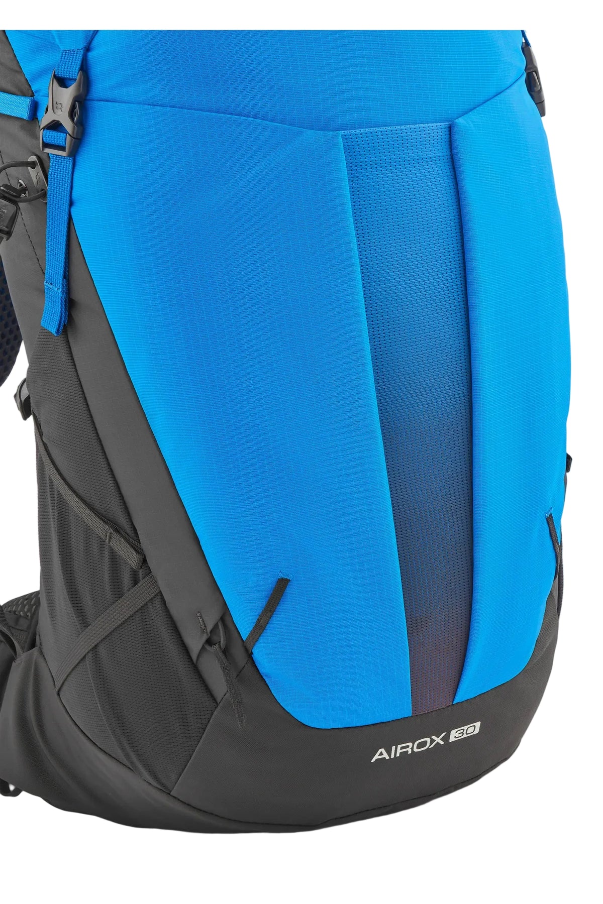 Rab Airox 30 Day Pack in Maya Blue/Black - Side Pocket Detail