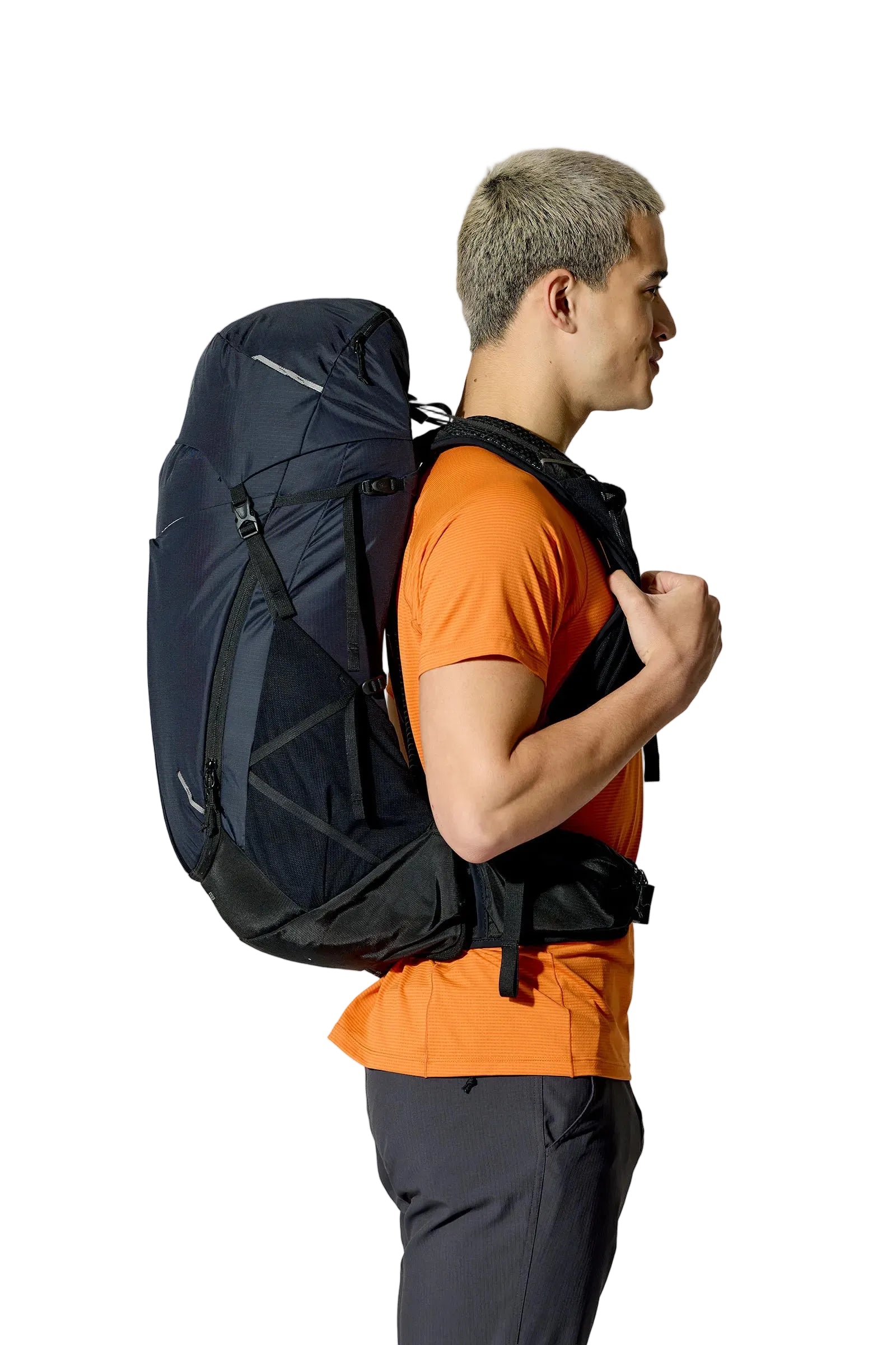 Rab Airox 36L Day Pack in Black - Back View On Model 3