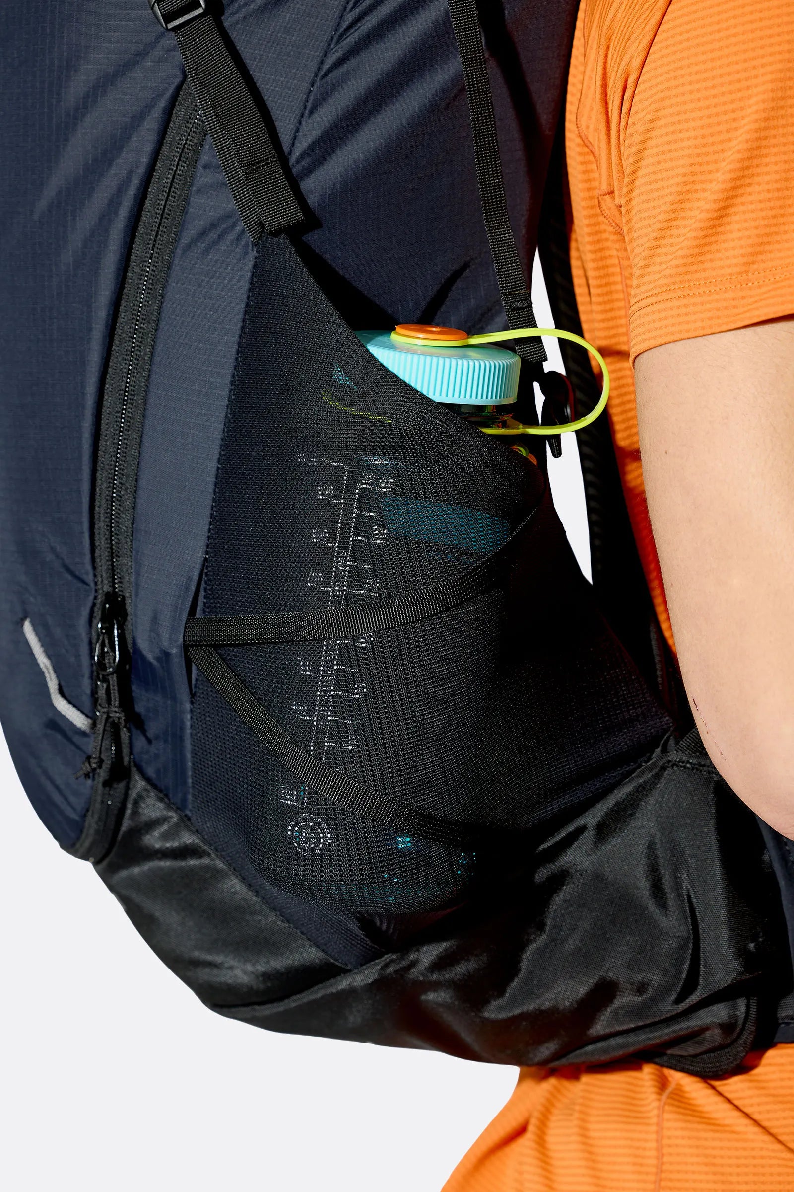 Rab Airox 36L Day Pack in Black - Side Pocket Detail 2