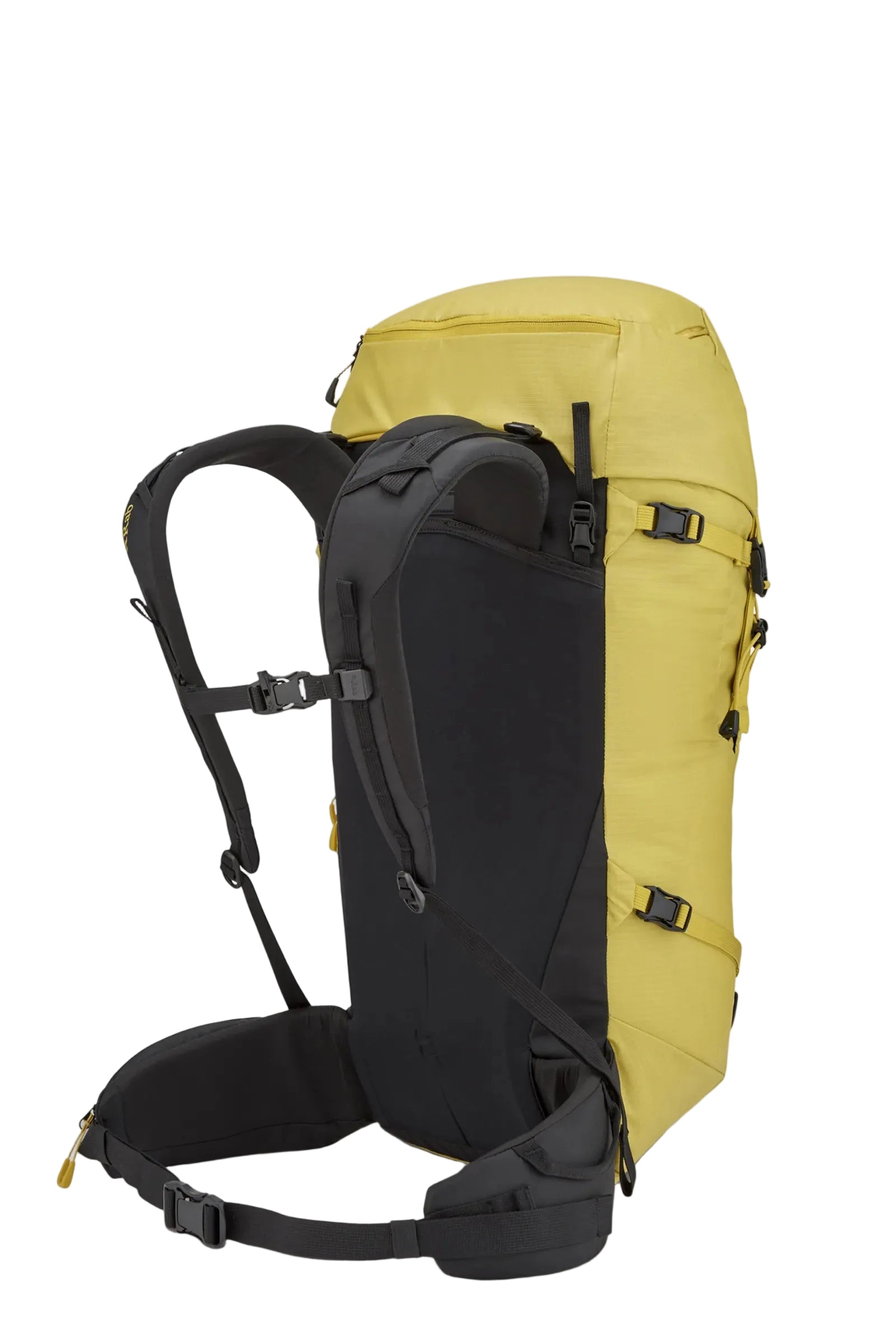 Rab Ascendor 35L Mountain Pack in Dark Pollen - Side View