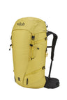 Rab Ascendor 45L Mountain Pack in Dark Pollen - Front View