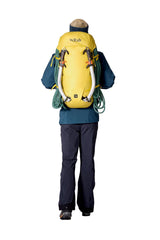 Rab Ascendor 45L Mountain Pack in Dark Pollen - Model Rear View