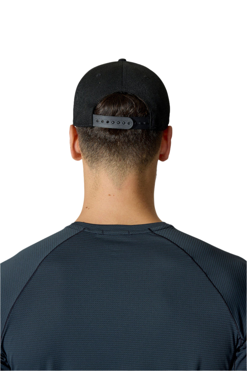 Rab Axion Badge Cap in Beluga - back, worn