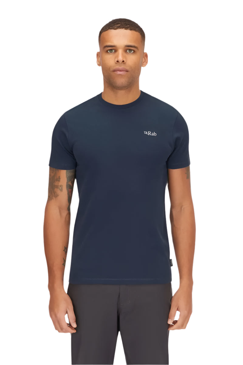 Rab Basecamp 3 Peaks Tee in Tempest Blue - Front