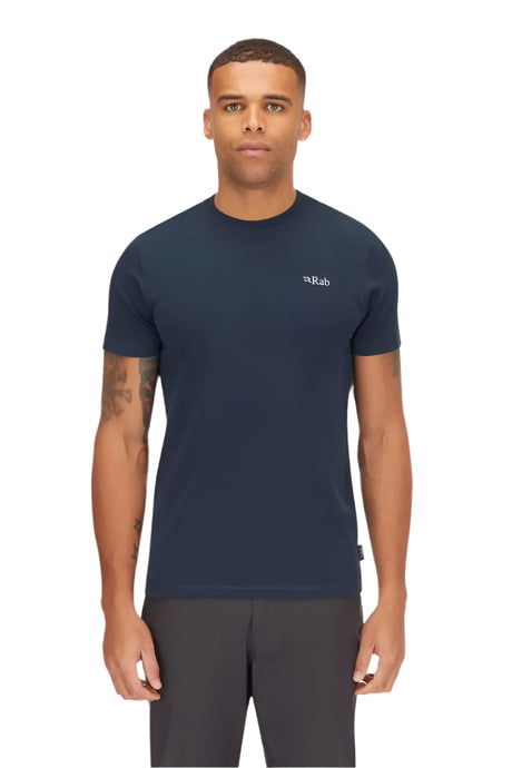 Rab Basecamp 3 Peaks Tee in Tempest Blue - Front