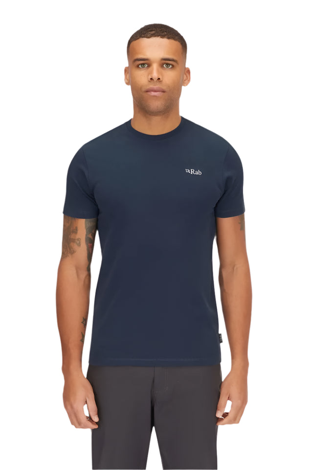 Rab Basecamp 3 Peaks Tee in Tempest Blue - Front