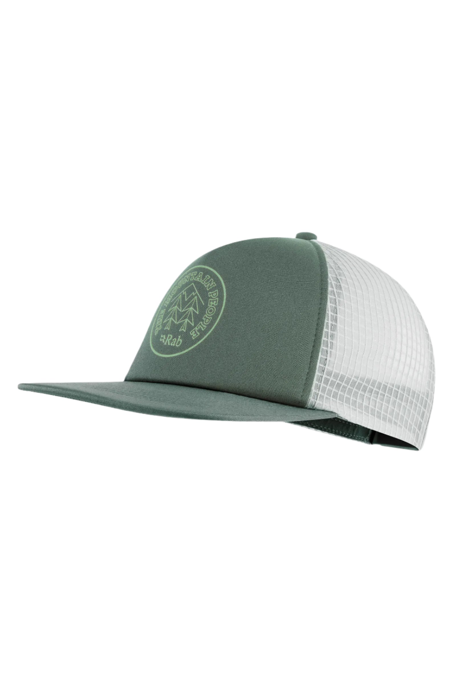 Rab Cirque Print Cap in Sage/Pewter - front