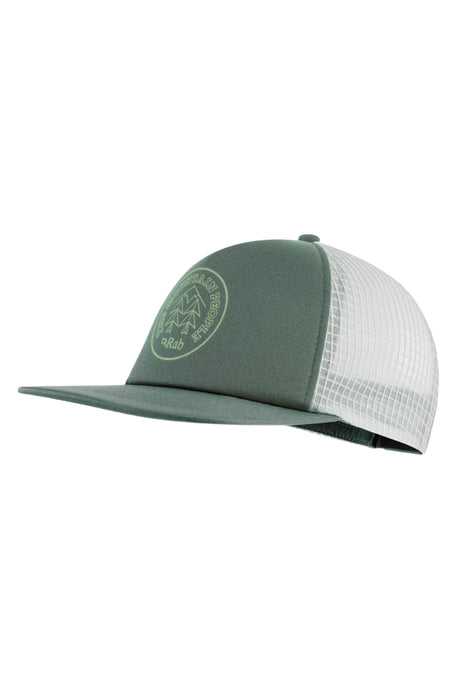 Rab Cirque Print Cap in Sage/Pewter - front