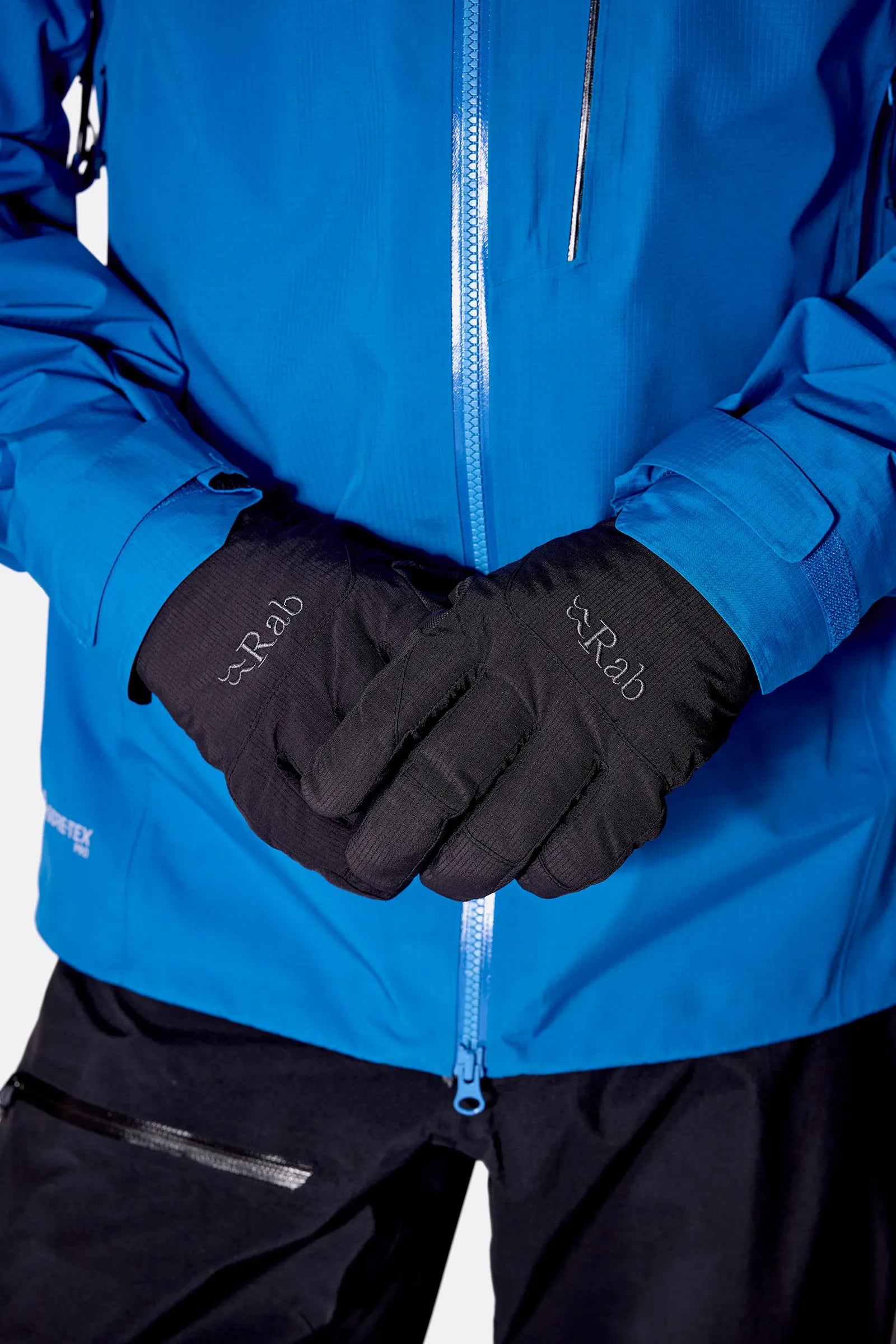 Rab Cresta GORE-TEX Gloves in Black - Worn Front