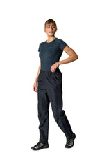 Rab Women's Downpour Waterproof Pants in Black - worn, walking