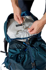 Rab Exion 38L Hiking Pack in Tempest Blue - Front Stash Pocket