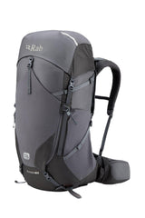 Rab Exion 48L Hiking Pack in Anthracite/Graphene - Front View