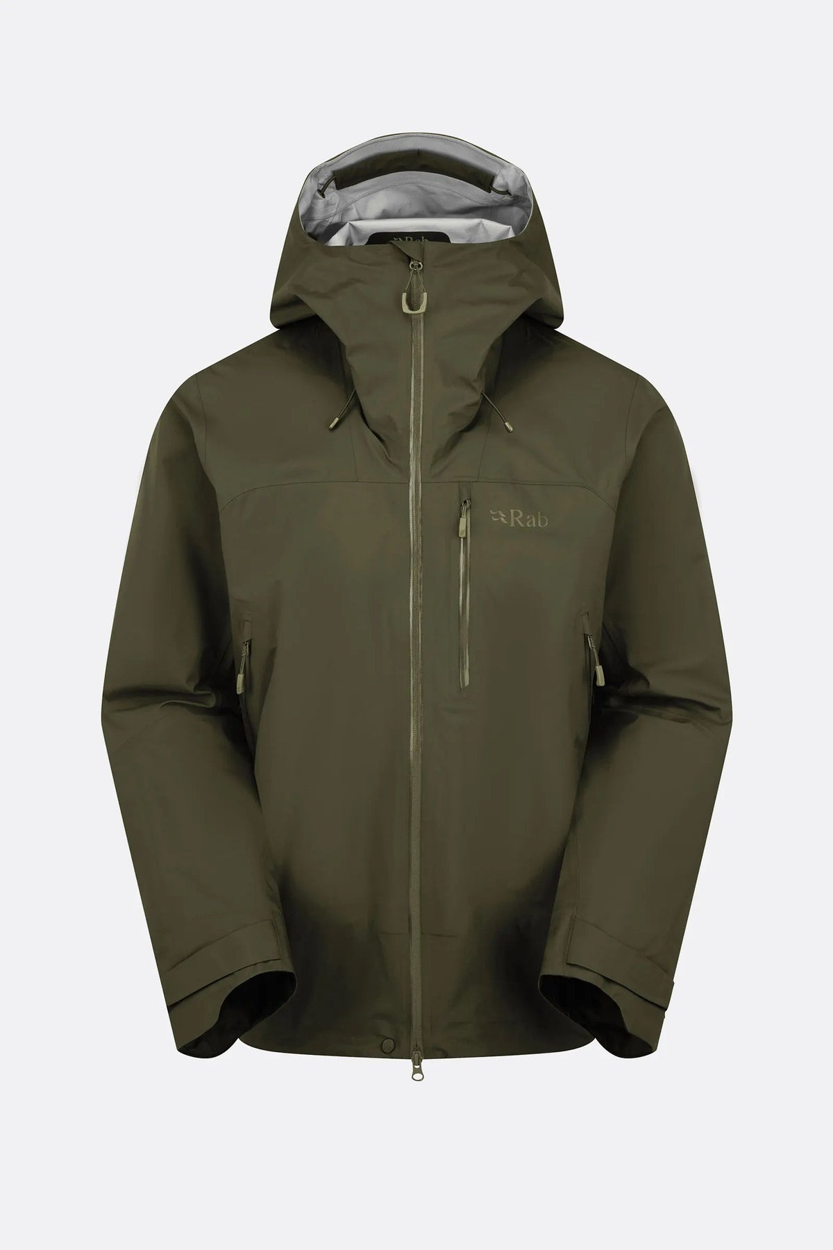 Rab Firewall Mountain Waterproof Jacket in Olive - front
