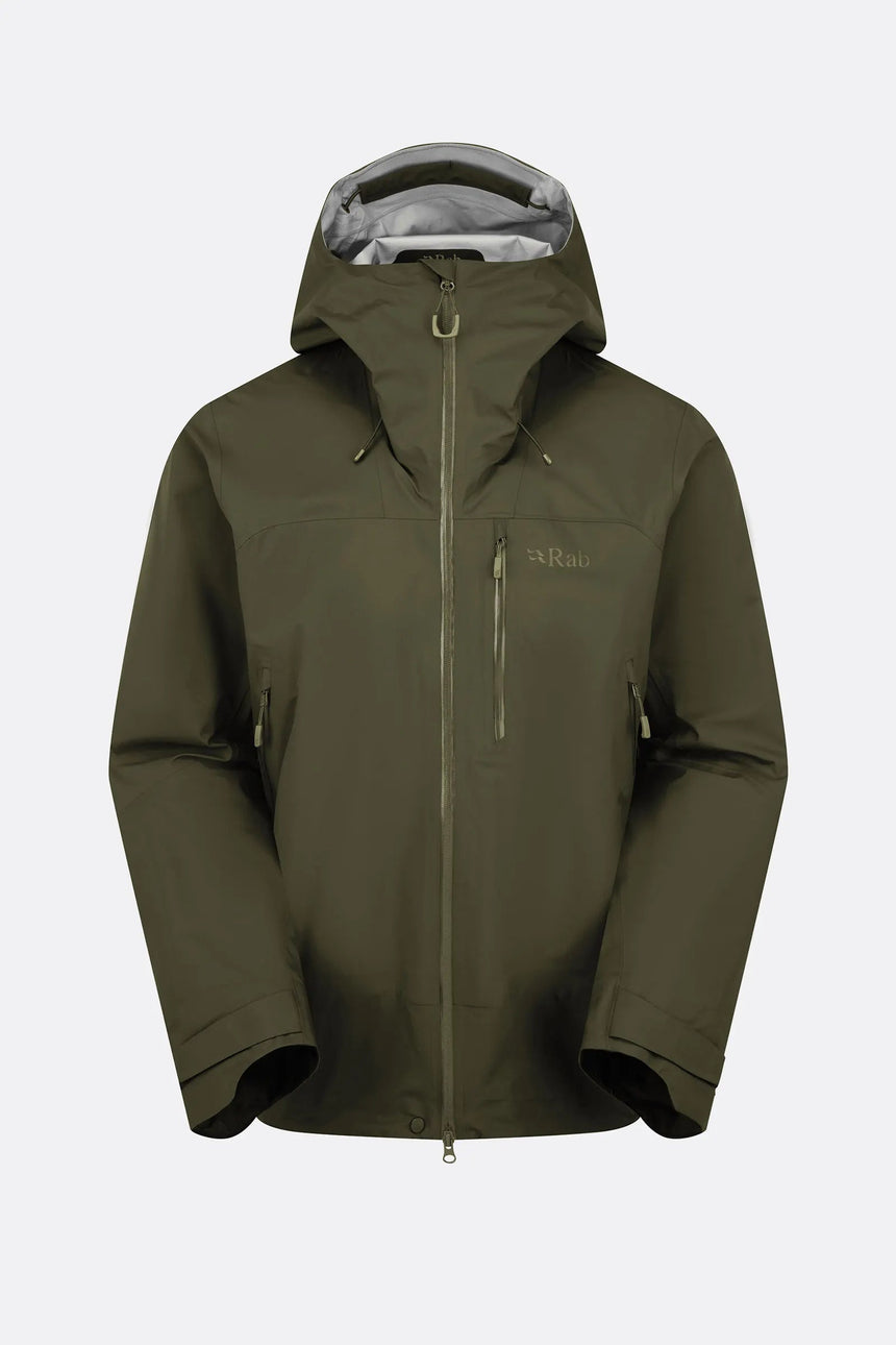 Rab Firewall Mountain Waterproof Jacket in Olive - front