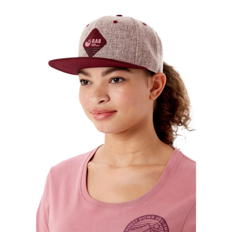 Rab Flatiron Badge Cap in Heather - worn