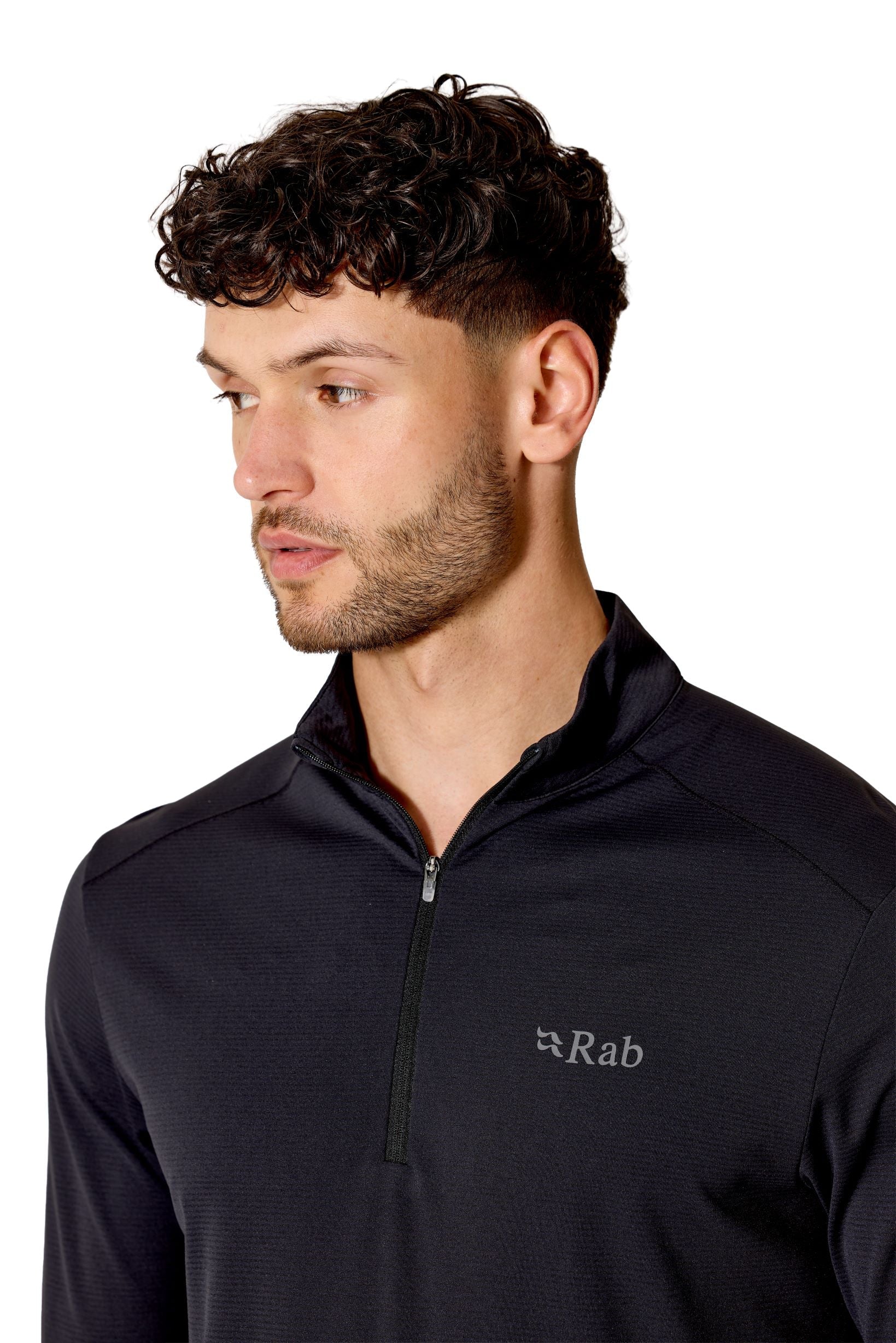 Rab Men's Force LS Zip in Black - worn