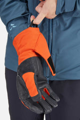 Rab Fulcrum GORE-TEX Gloves in Firecracker - worn, adjusting