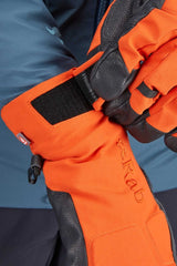 Rab Fulcrum GORE-TEX Gloves in Firecracker - worn, cuff detail