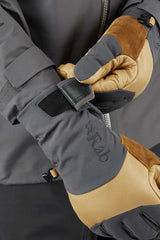 Rab Guide Lite GORE-TEX Gloves in Steel (Reference) - worn, adjusting