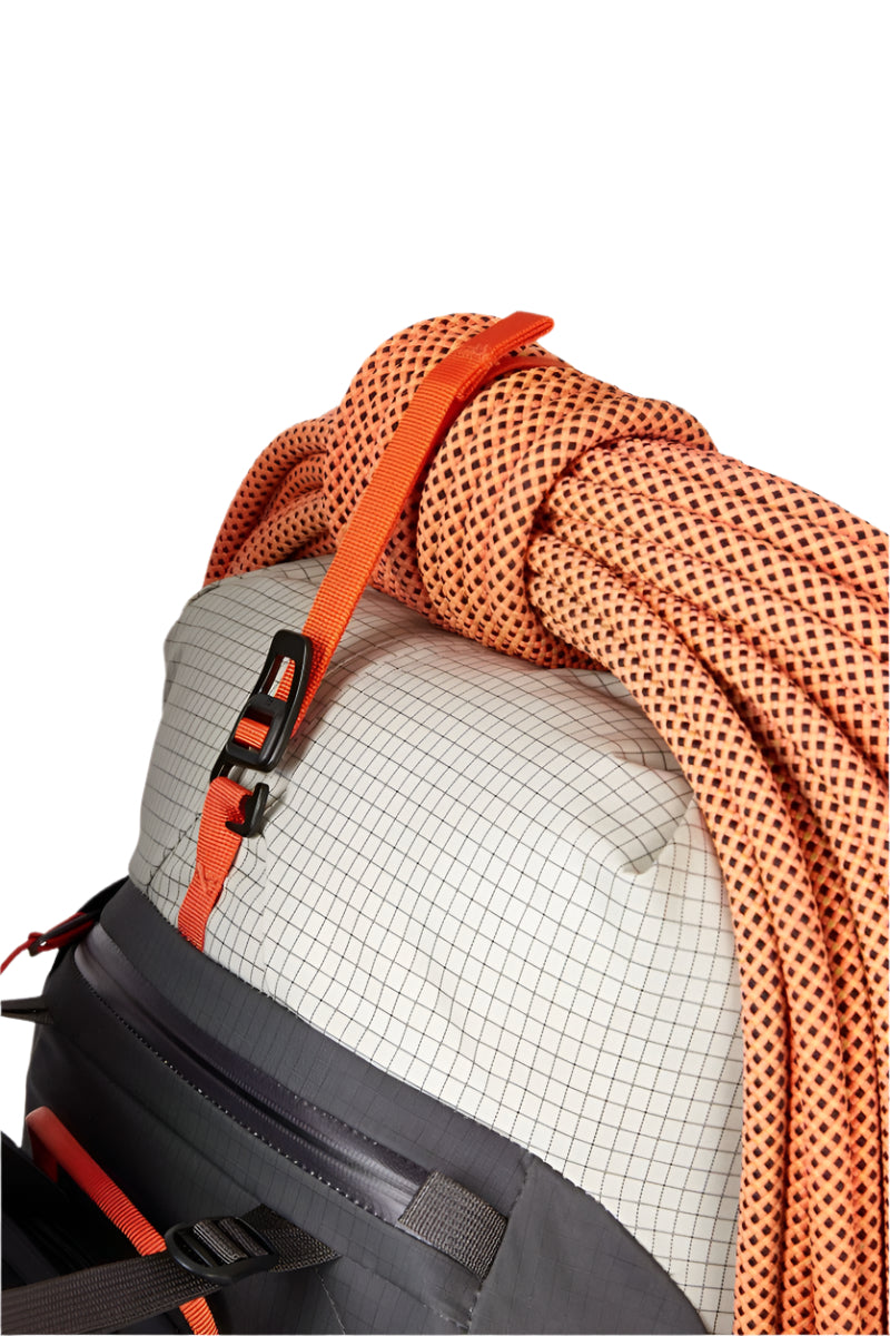 Rab Khroma 38L Ski Pack in Pewter - Rope Carry Detail