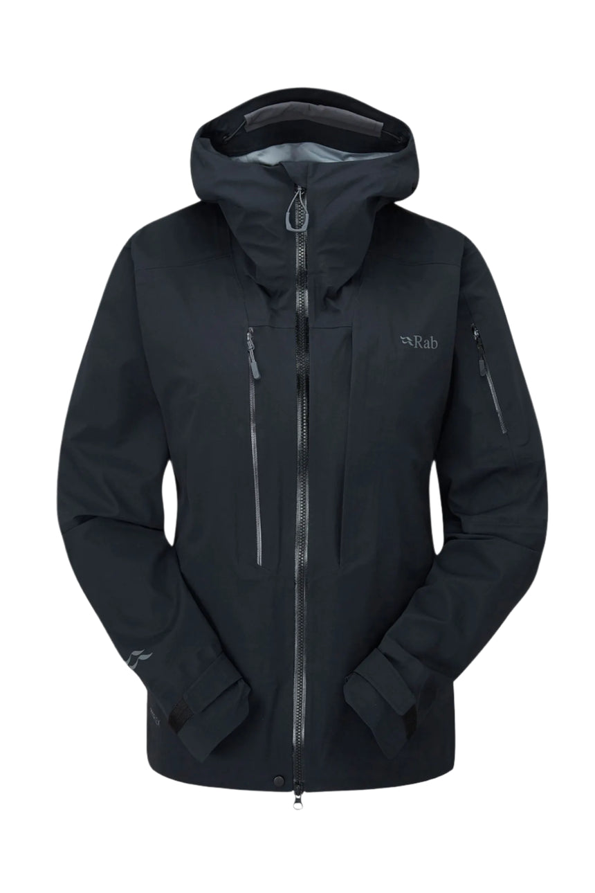 Rab Women's Khroma Kinetic Waterproof Ski Jacket in Black - front