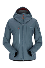 Rab Women's Khroma Kinetic Waterproof Ski Jacket in Orion Blue - front